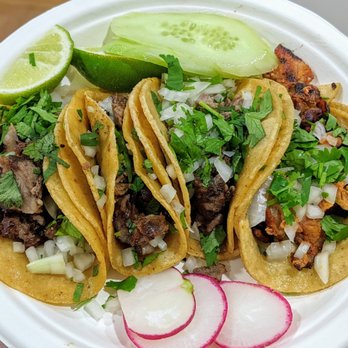 Tacos El Kiko - 2 Suadero, 1 Al Pastor, 1 Asada Taco, this is what it looked like plated. - Tacos Near Me - Fremont, California Tacos El Kiko - 2 Suadero, 1 Al Pastor, 1 Asada Taco, this is what it looked like plated. - Tacos Near Me - Fremont, California