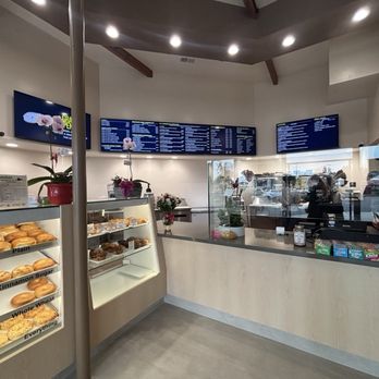 Fresh Bagels & Cafe - The counter and Coffee of the day - Bagels Near Me - Buena Park, California Fresh Bagels & Cafe - The counter and Coffee of the day - Bagels Near Me - Buena Park, California