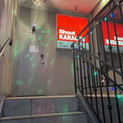 Shout Karaoke - Entrance - take stairs to go down