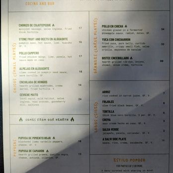 Popoca - Opening menu. - Salvadoran Near Me - Oakland, California