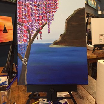 Muse Paintbar - The finished product at the end of painting! - Paint & Sip Near Me - Fairfax, Virginia