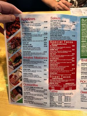 Menu photo 5 La Costa Mexican cantina Jacksonville, FL