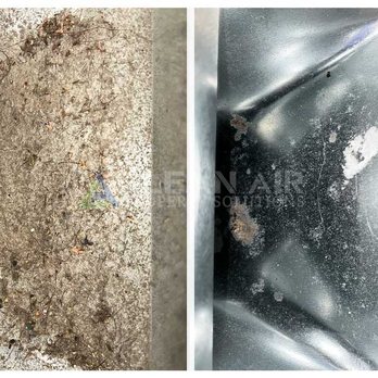 Clean Air Property Solutions - Example of before and after the service.  If your like me and have allergies all year round and your allergic to everything, get this done! - Air Duct Cleaning Near Me
