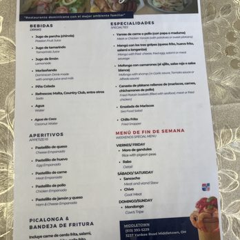 La Esquinita De Nagua - Menu - Latin American Near Me - Hamilton, Ohio La Esquinita De Nagua - Menu - Latin American Near Me - Hamilton, Ohio