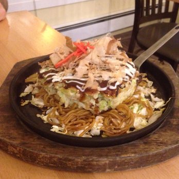 Kuma Japanese Restaurant - Okonomi Yaki with Yakisoba noodles @Kuma - Japanese Near Me - Vancouver, British Columbia