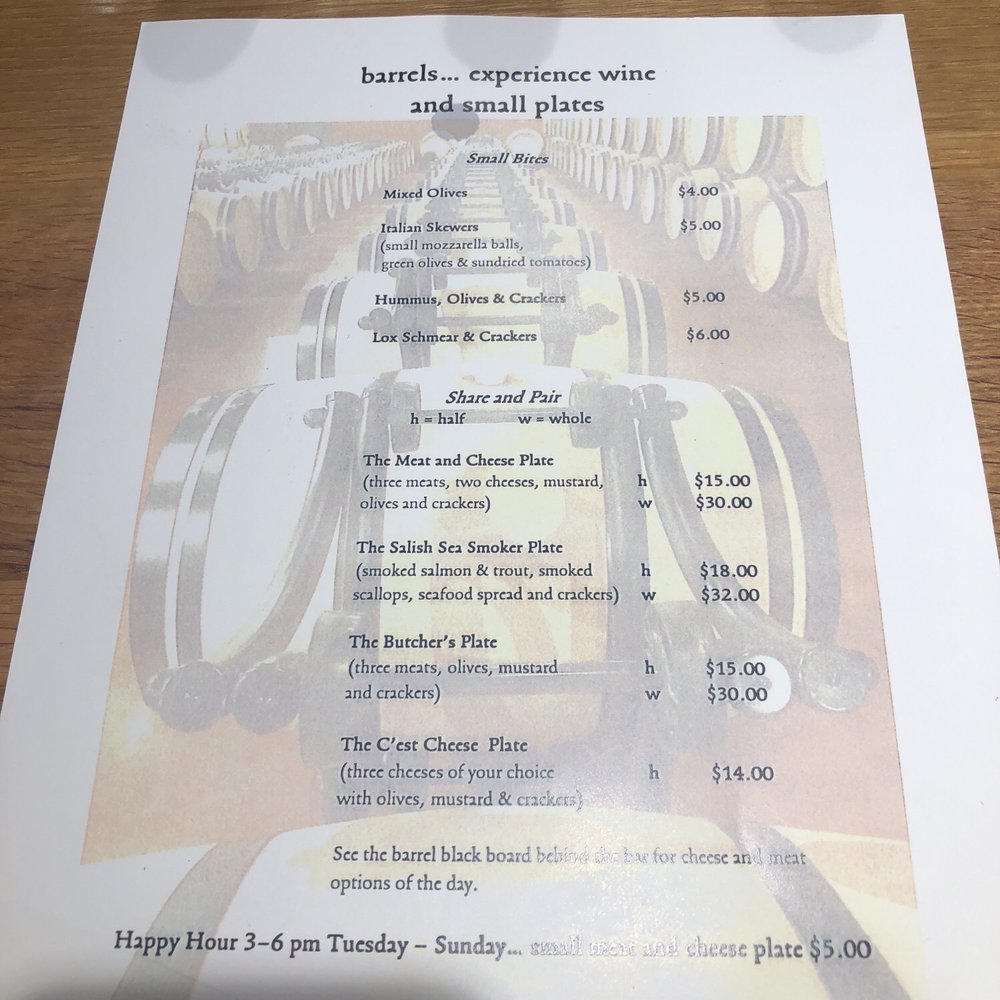 Barrels Wine Bar - Wine Bars Near Me - Mercer Island, Washington Barrels Wine Bar - Wine Bars Near Me - Mercer Island, Washington