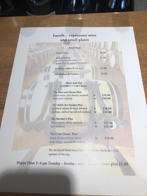 Menu photo 4 Barrels Wine Bar Mercer Island, WA