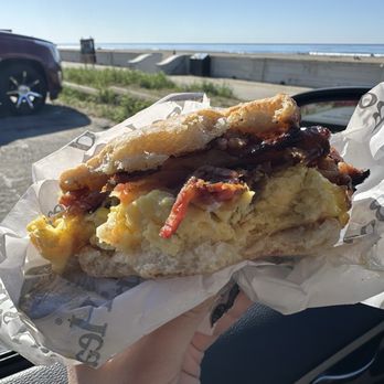 Yonkers Cafe - Bacon BEC-Bacon, Egg and Cheese Sandwich on English Muffin - Coffee & Tea Near Me - San Francisco, California Yonkers Cafe - Bacon BEC-Bacon, Egg and Cheese Sandwich on English Muffin - Coffee & Tea Near Me - San Francisco, California