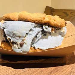 Loop Creamery - The Ice Cream Sandwhich with Cookie Monster Ice Cream.