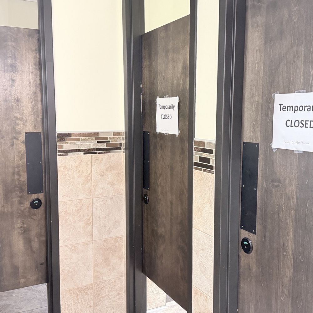 Hideaway Pizza - Two of the three women's restroom stalls were closed - Pizza Near Me - Plano, Texas Hideaway Pizza - Two of the three women's restroom stalls were closed - Pizza Near Me - Plano, Texas