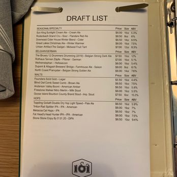 101 Craft Kitchen - Draft list - Gastropubs Near Me - Fishers, Indiana
