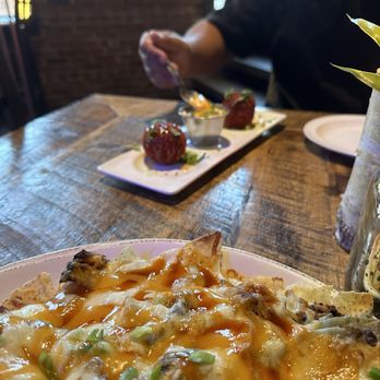 Bonfire - Nachos:really good. The fireball mac and an cheese - Steakhouses Near Me - Houghton, Michigan Bonfire - Nachos:really good. The fireball mac and an cheese - Steakhouses Near Me - Houghton, Michigan