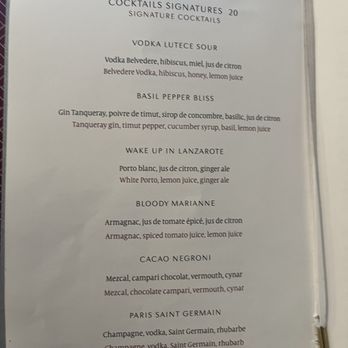 Brasserie Lutetia - Drink menu - French Near Me - Paris, 75