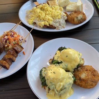 The Breakfast Bar - The Pork Belly Skewers, Corn Flake Chx Breakfast and Eggs Noni. - Breakfast & Brunch Near Me - Long Beach, California The Breakfast Bar - The Pork Belly Skewers, Corn Flake Chx Breakfast and Eggs Noni. - Breakfast & Brunch Near Me - Long Beach, California