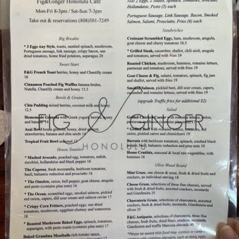 Fig & Ginger - Breakfast & Brunch Near Me - Honolulu, Hawaii