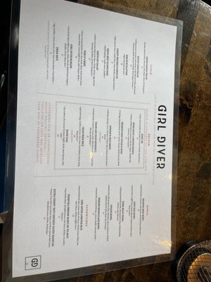 Menu photo 8 Girl Diver Atlanta, GA