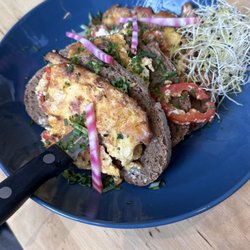 Books & Brunch - Omelet with toast
