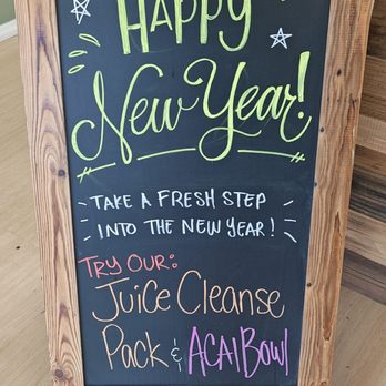Pure Squeeze Juice Bar - Floor sign - Juice Bars & Smoothies Near Me - San Diego, California