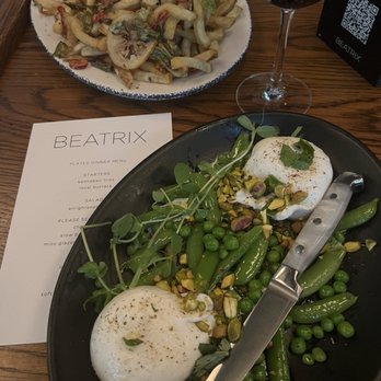 Beatrix - Streeterville - Burrata and Kennebec fries in the background - New American Near Me - Chicago, Illinois