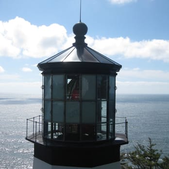 Cape Meares Lighthouse - Post vandalism - you can see the foggy replaced windows.  Boo! - Landmarks & Historical Buildings Near Me - Tillamook, Oregon