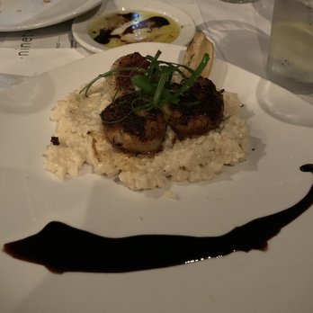 91 Wood Fired Oven - Blackened scallops on risotto. The same special from three years ago. - American Near Me - Canton, Ohio 91 Wood Fired Oven - Blackened scallops on risotto. The same special from three years ago. - American Near Me - Canton, Ohio