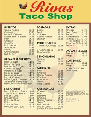 Menu photo 8 Rivas Taco Shop El Paso, TX Menu photo 8 Rivas Taco Shop El Paso, TX
