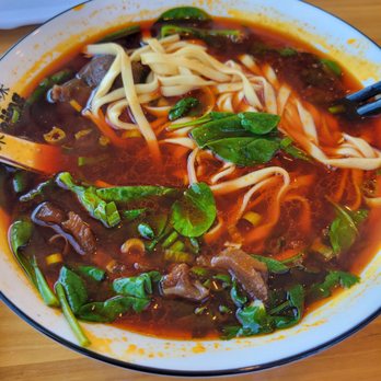 Yum Dumpling - Spicy beef noodle soup. So much flavor. - Noodles Near Me - Orange, California
