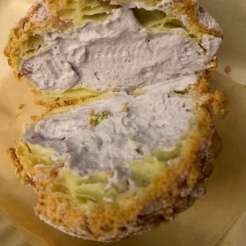 AlimamaTea - Ube Cream Puff insides - Desserts Near Me - New York, New York