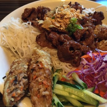 Pho 37 - Grilled pork vermicelli bowl with spring rolls. - Vietnamese Near Me - Richmond, British Columbia Pho 37 - Grilled pork vermicelli bowl with spring rolls. - Vietnamese Near Me - Richmond, British Columbia
