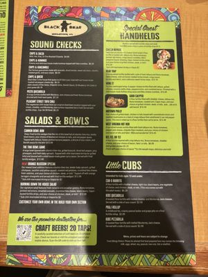 Menu photo 1 Black Bear Burritos Morgantown, WV