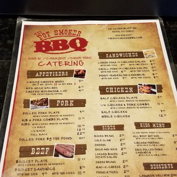 Pot Smoker BBQ - Menu - Barbeque Near Me - Aiken, South Carolina Pot Smoker BBQ - Menu - Barbeque Near Me - Aiken, South Carolina