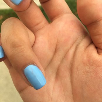 Soho Nails Spa - Cary - If you look close, the nail is not properly painted with the polish. It's looks like a 6 yr old did my nails. - Nail Salons Near Me - Cary, North Carolina Soho Nails Spa - Cary - If you look close, the nail is not properly painted with the polish. It's looks like a 6 yr old did my nails. - Nail Salons Near Me - Cary, North Carolina
