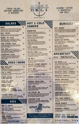 Menu photo 7 Dory Deli Newport Beach, CA