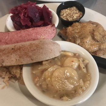 Rathskeller Bistro - German Sampler Plate - New American Near Me - Fredericksburg, Texas