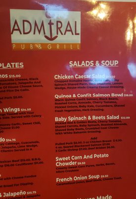 Menu photo 2 Admiral Pub Burnaby, BC Menu photo 2 Admiral Pub Burnaby, BC