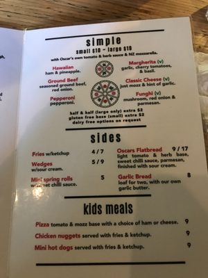 Menu photo 2 Oscars Pizza Co Oamaru, OTA Menu photo 2 Oscars Pizza Co Oamaru, OTA