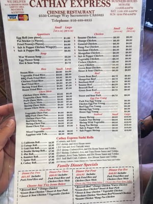 Menu photo 5 Cathay Express Sacramento, CA