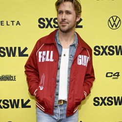Mr Stitch Embroidery - Ryan Gosling wearing a Mr Stitch embroidered Fall Guy jacket