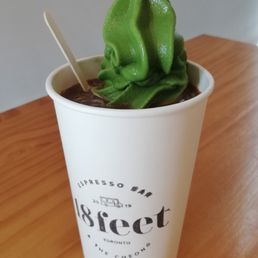 Matcha ice cream latte