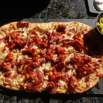 Topgolf - Meatalian flatbread with pepperoncini on the side - $15.75 - Golf Near Me - San Jose, California Topgolf - Meatalian flatbread with pepperoncini on the side - $15.75 - Golf Near Me - San Jose, California