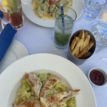 Luna Blu - Chicken Caesar Salad, Mezzalune Di Ricotta E Spinaci - Italian Near Me - Tiburon, California Luna Blu - Chicken Caesar Salad, Mezzalune Di Ricotta E Spinaci - Italian Near Me - Tiburon, California