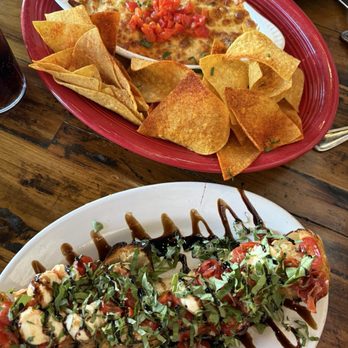 Slackwater - Riverwoods - Spinach artichoke dip & Caprese Salad - Pizza Near Me - Provo, Utah