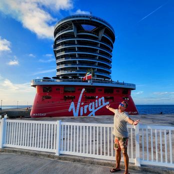 Virgin Voyages - Scarlet Lady docked at Bimini. A great time! - Boat Tours Near Me