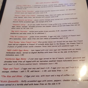 The Red Cabin - Menu - Breakfast & Brunch Near Me - South Windsor, Connecticut The Red Cabin - Menu - Breakfast & Brunch Near Me - South Windsor, Connecticut