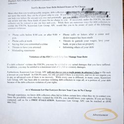Kazerouni Law Group, APC - Scam Advertisement posing as a Legal Letter (see: Upper Right and Lower Right corners of their "Advertisement)