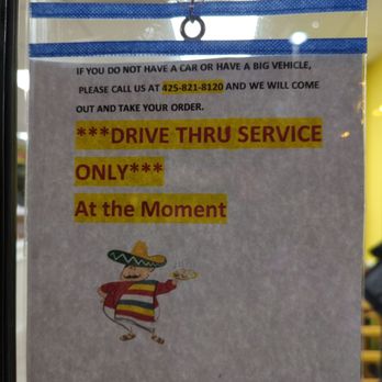 Aceituno's Mexican Food - a drive thru service sign - Mexican Near Me - Kirkland, Washington Aceituno's Mexican Food - a drive thru service sign - Mexican Near Me - Kirkland, Washington