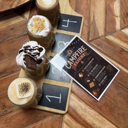 Seasonal latte flight.