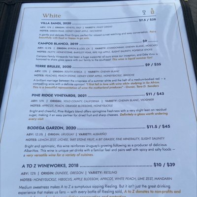 Menu photo 8 Dále Vino Pittsburg, CA