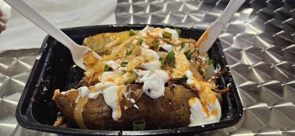 Food from Gracie's Loaded Potato Bar