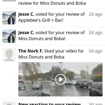Miss Donuts and Boba - More (over 800) DONUT LOVERS have seen this review, since first submitted. GOOD JOB, Christine & Henry - Donuts Near Me - Upland, California Miss Donuts and Boba - More (over 800) DONUT LOVERS have seen this review, since first submitted. GOOD JOB, Christine & Henry - Donuts Near Me - Upland, California